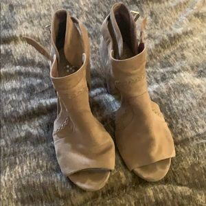 Vince Camuto peep toe ankle booties